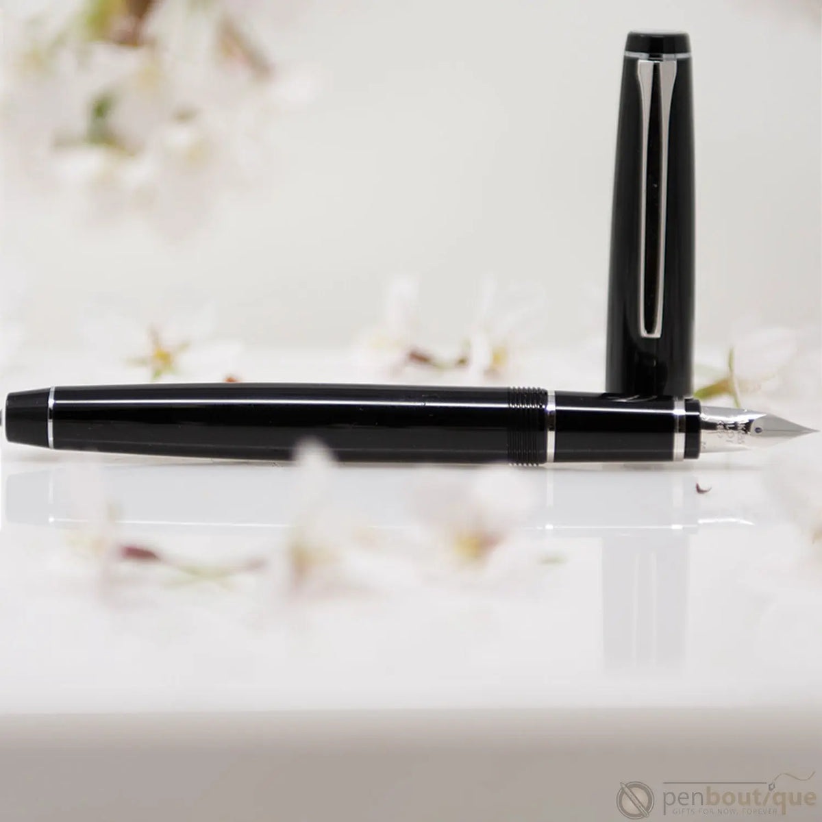 Pilot Falcon Fountain Pen - Black - Rhodium Trim - Pen Boutique Ltd