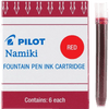 Pilot Fountain Pen Ink Cartridges - Red - Pen Boutique Ltd