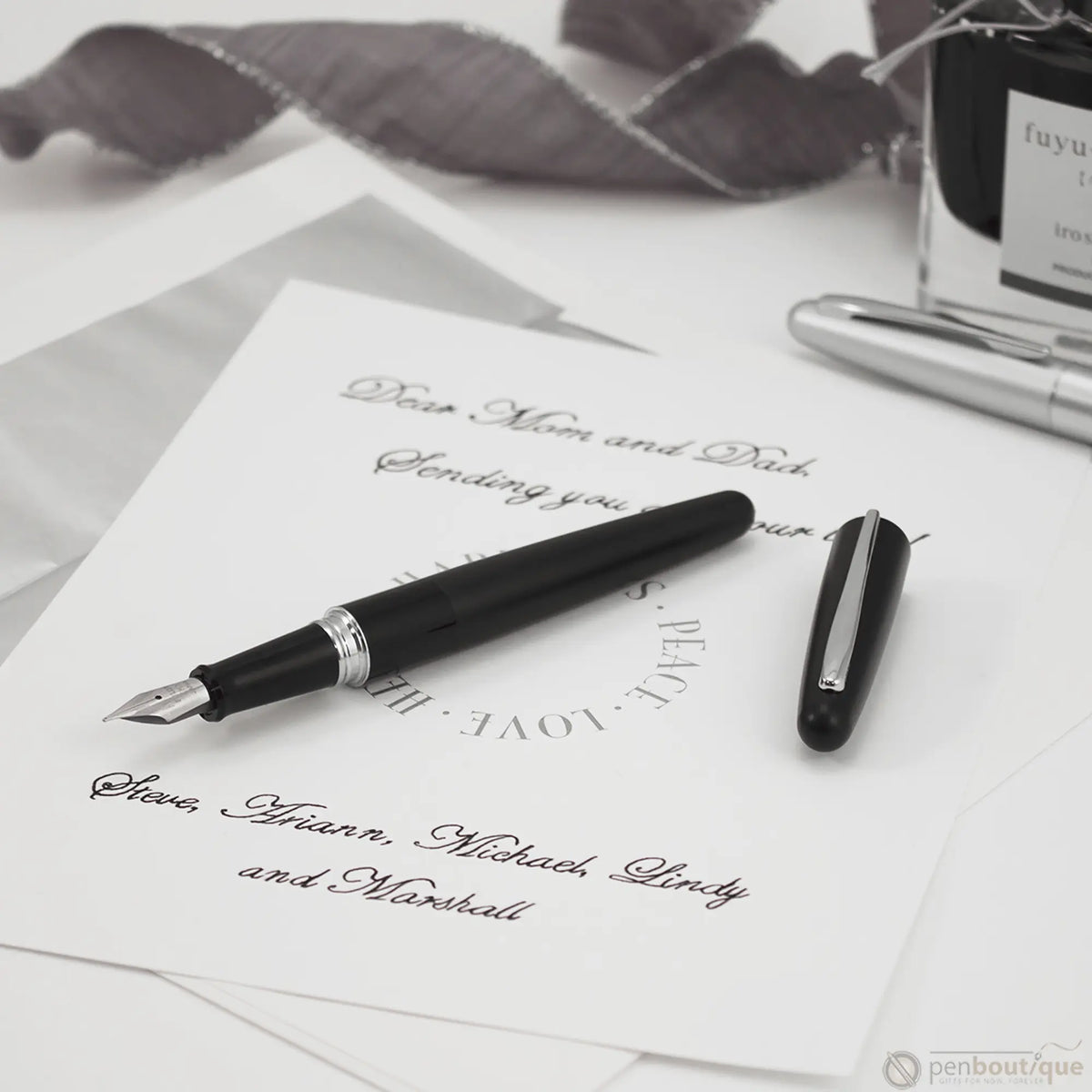 Pilot Fountain Pen - MR Collection - Plain Black - Pen Boutique Ltd