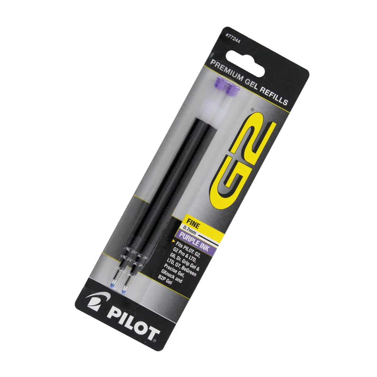 Pilot G2 0.7mm 2 pack Purple Refill - Pen Boutique Ltd