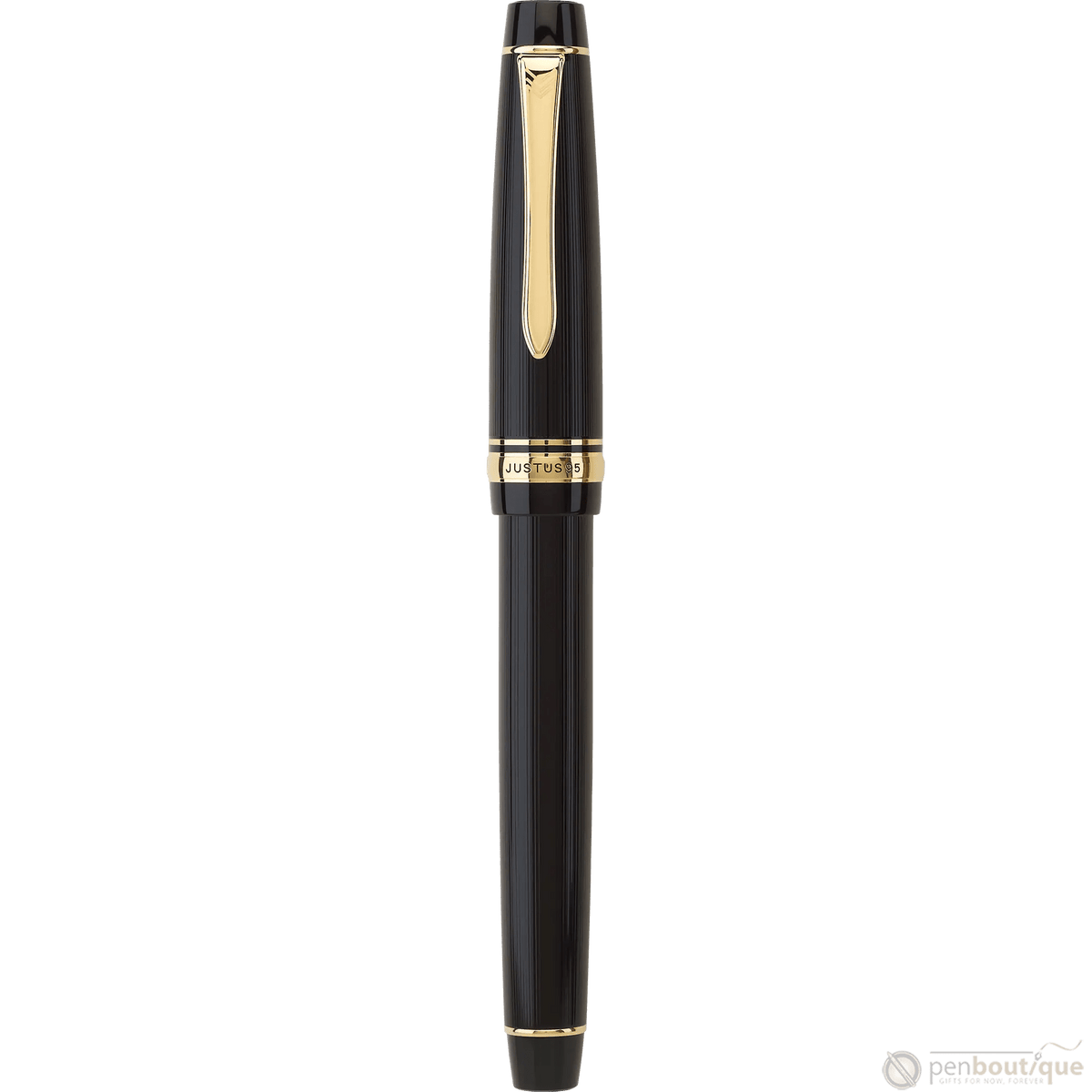 Pilot Justus 95 Fountain Pen - Black - Gold Trim - Pen Boutique Ltd