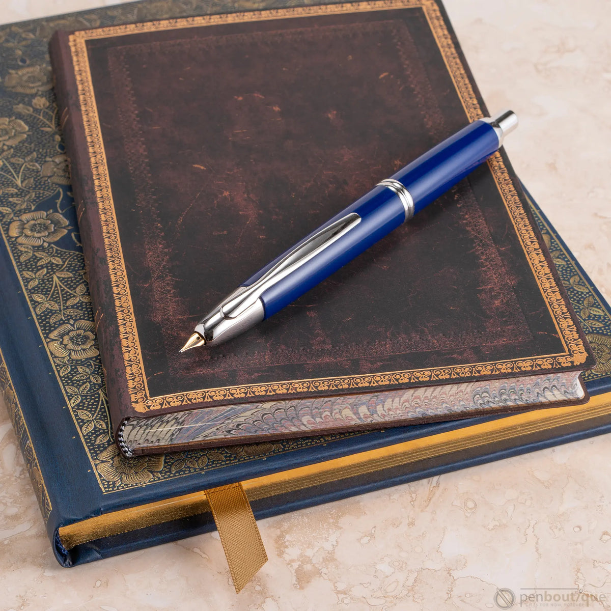 Pilot Vanishing Point Fountain Pen - Blue - Rhodium Trim - Pen Boutique Ltd