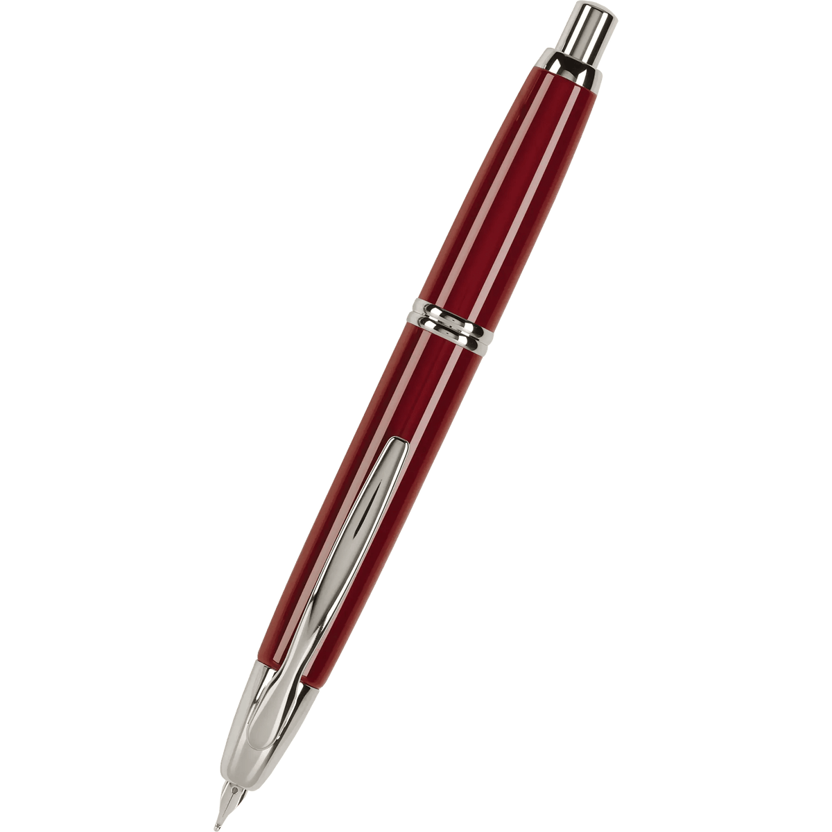 Pilot Vanishing Point Fountain Pen - Red - Rhodium Trim - Pen Boutique Ltd