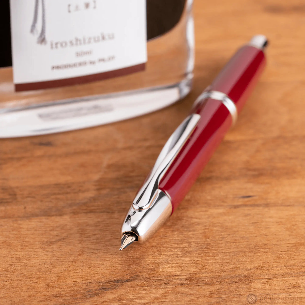 Pilot Vanishing Point Fountain Pen - Red - Rhodium Trim - Pen Boutique Ltd