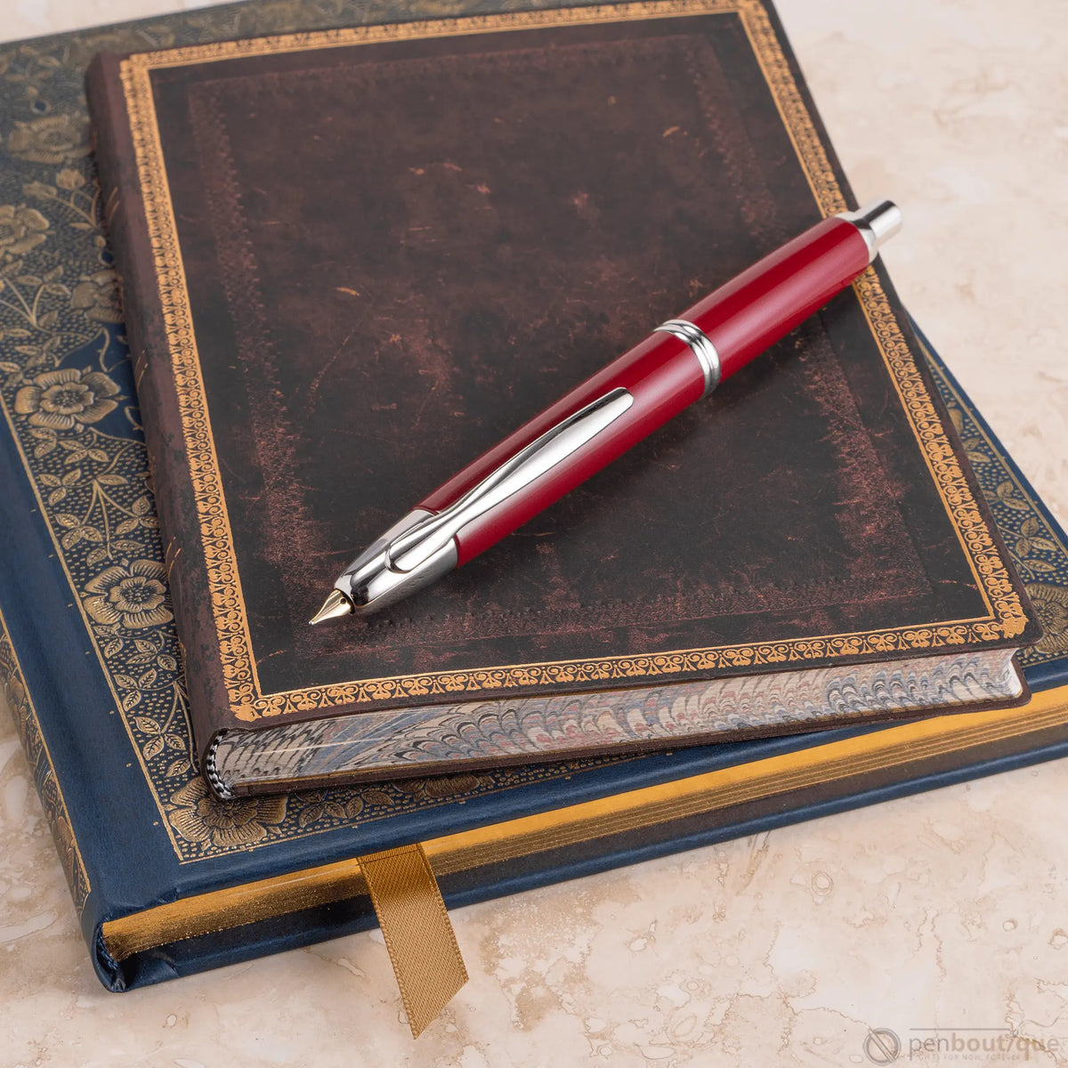 Pilot Vanishing Point Fountain Pen - Red - Rhodium Trim - Pen Boutique Ltd