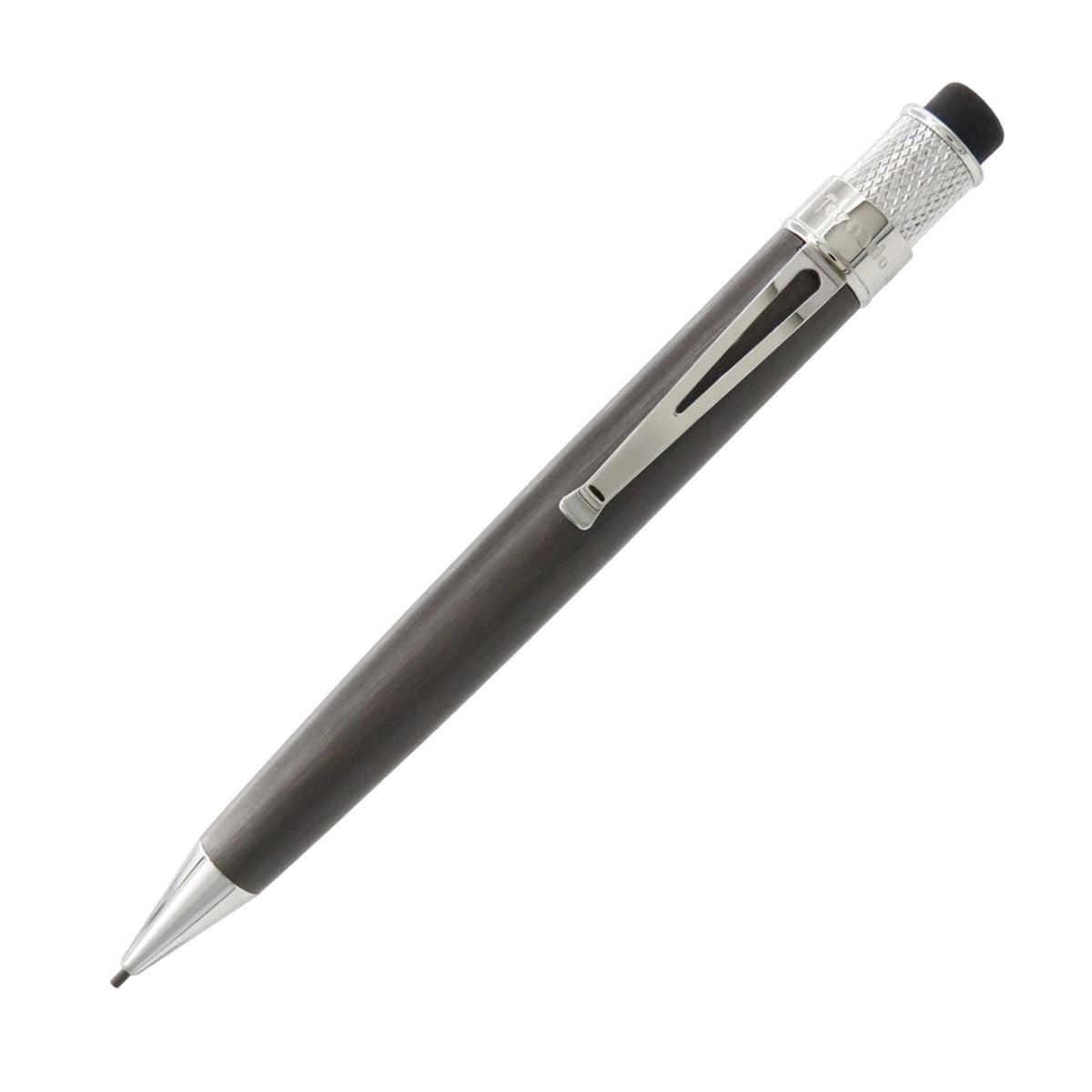 Retro51 Tornado Platinum Pencil - Black Nickel - Pen Boutique Ltd