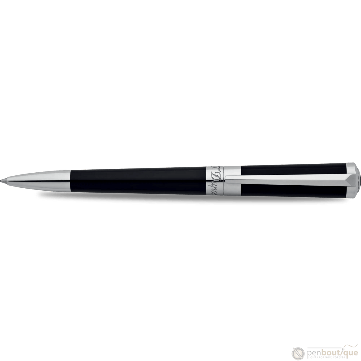 S T Dupont Liberte Black Lacquer Ballpoint Pen - Pen Boutique Ltd