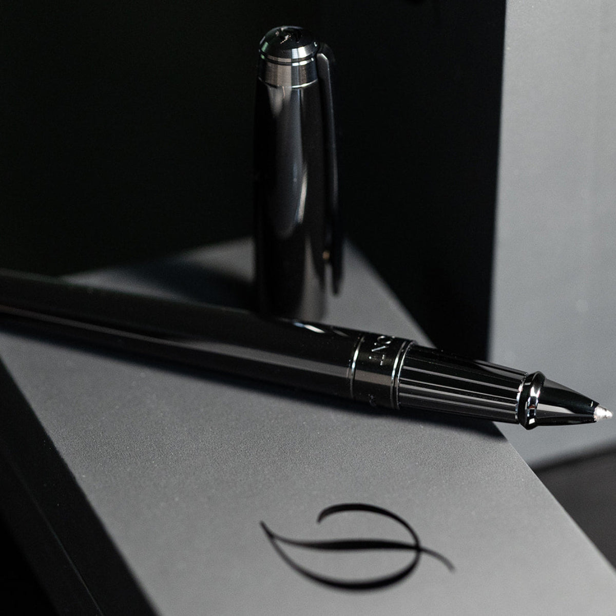 S T Dupont Line D Rollerball Pen - Eternity - Silky Black (Large) - Pen Boutique Ltd