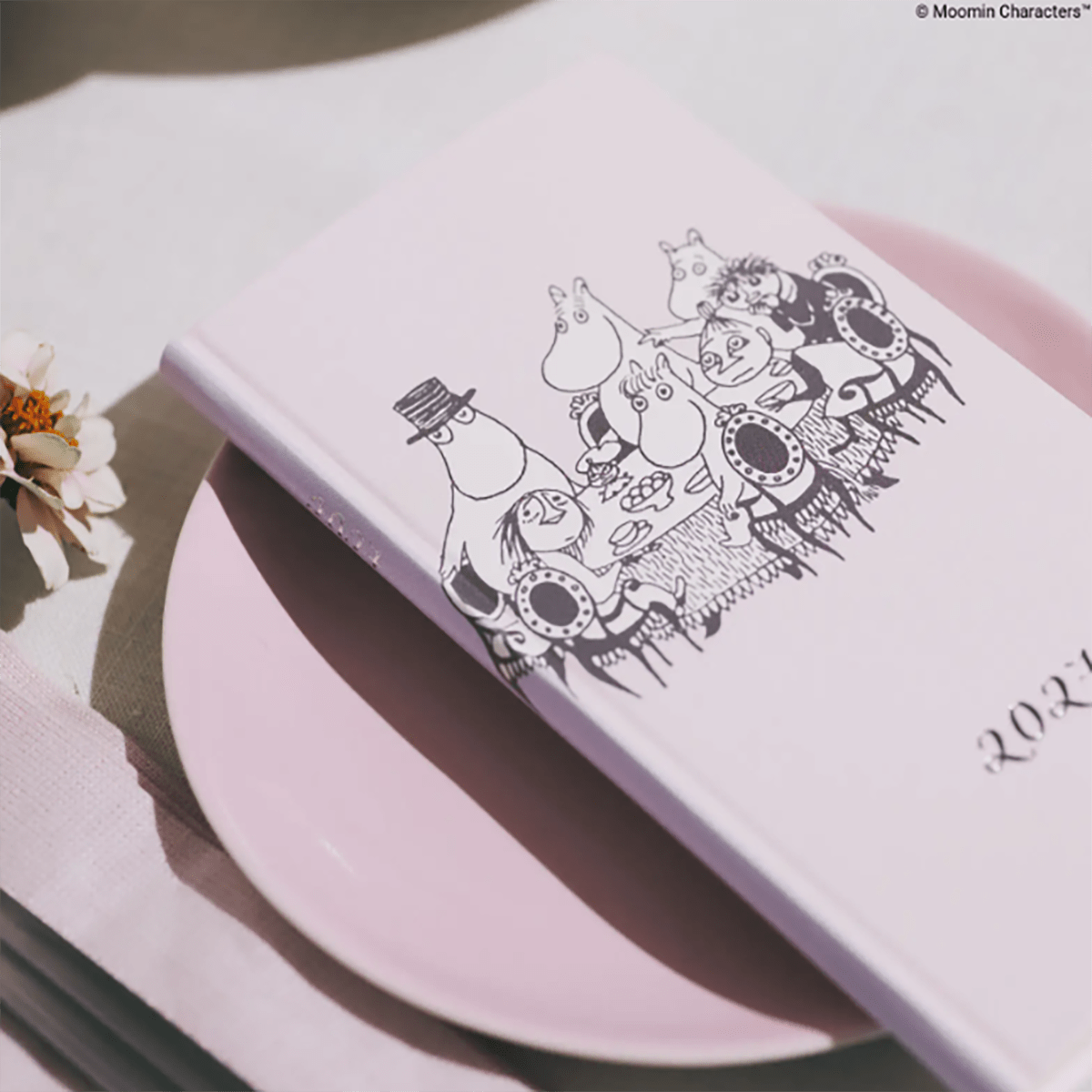 Hobonichi 2027 Light Hardcover Book - Moomin: At the Table - Tall & Slim (Weeks - January Start) - Pen Boutique Ltd