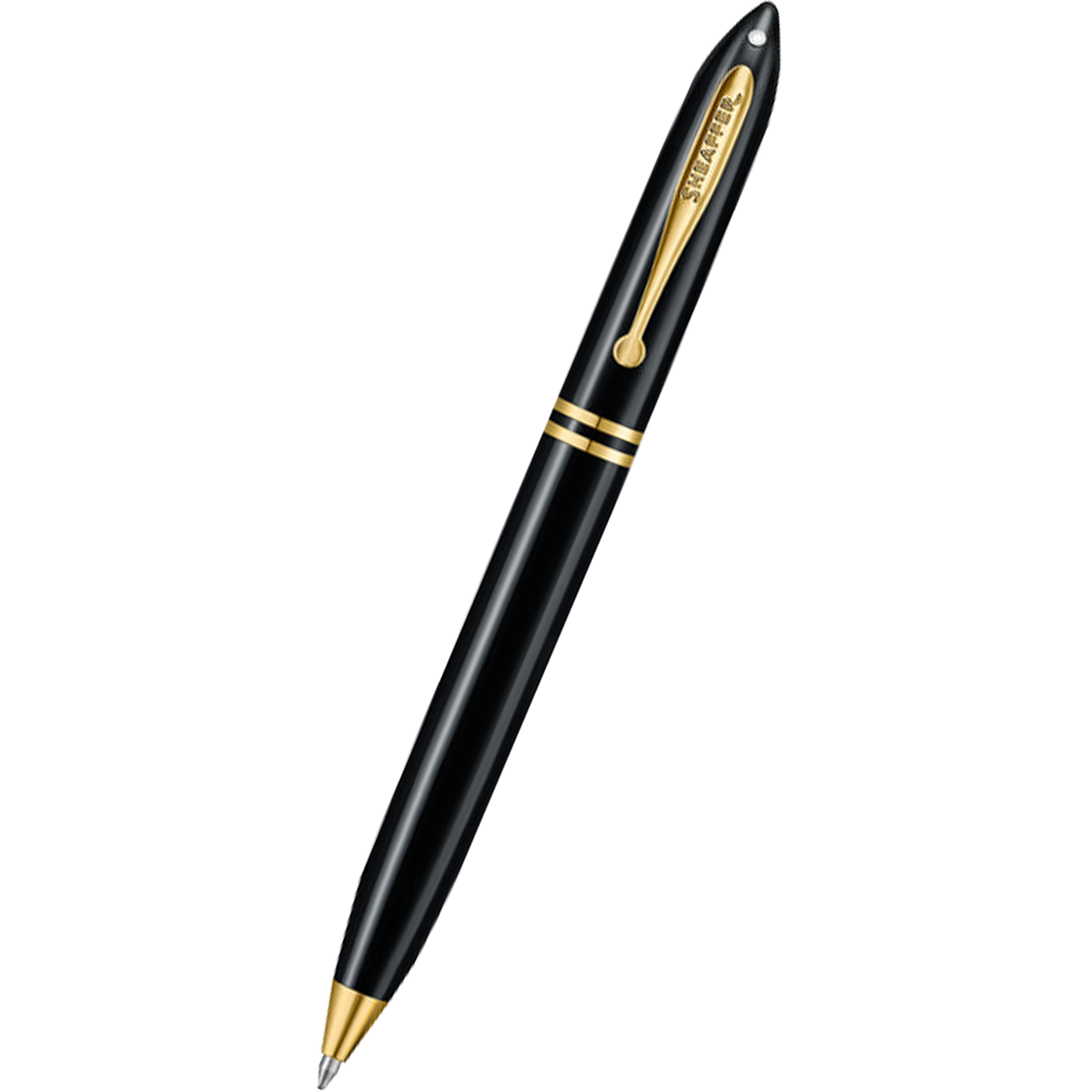 Sheaffer Balance III E893 Ballpoint Pen - Glossy Black - Gold Trims-Pen Boutique Ltd