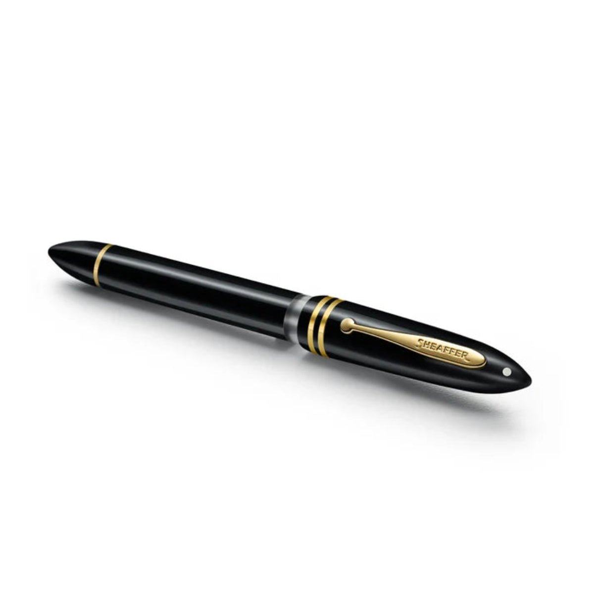 Sheaffer Balance III E893 Fountain Pen - Glossy Black - Gold Trims-Pen Boutique Ltd