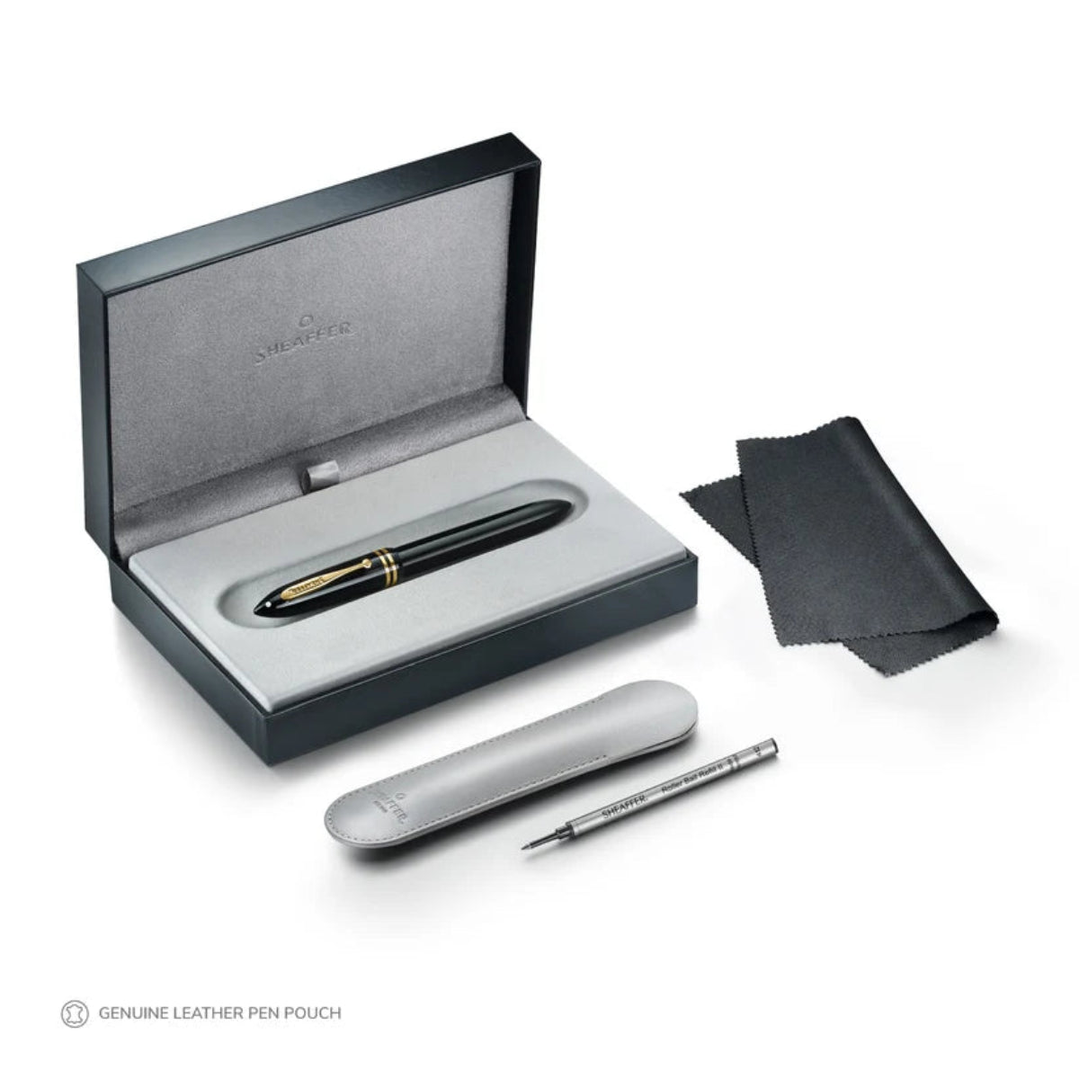 Sheaffer Balance III E893 Rollerball Pen - Glossy Black - Gold Trims-Pen Boutique Ltd