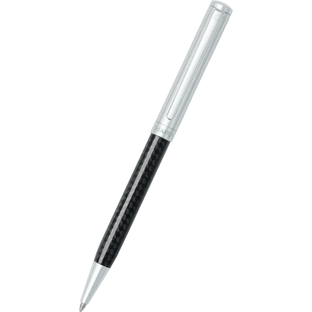 Sheaffer Intensity Carbon Fiber Chrome Cap Ballpoint Pen - Pen Boutique Ltd