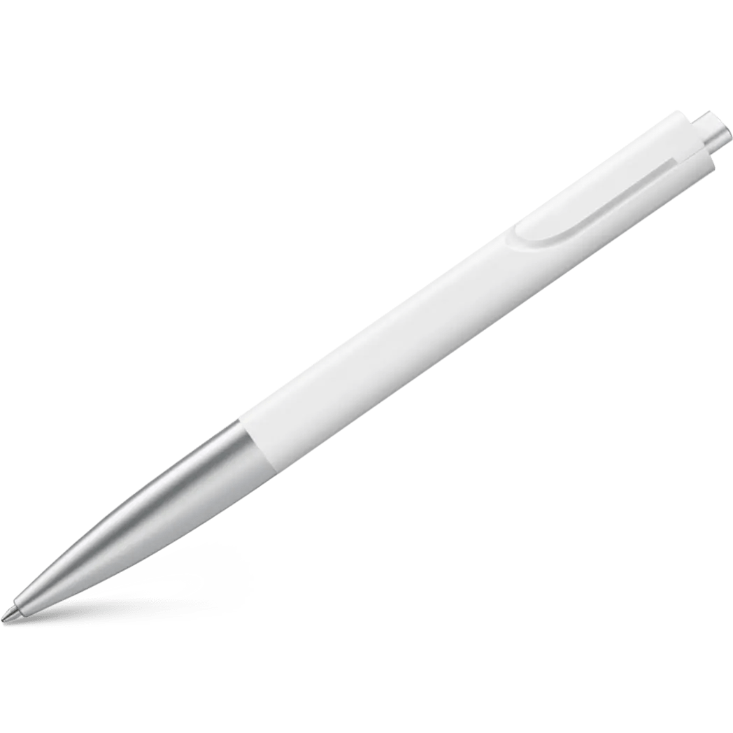Lamy Noto Ballpoint Pen - White/Silver - Pen Boutique Ltd
