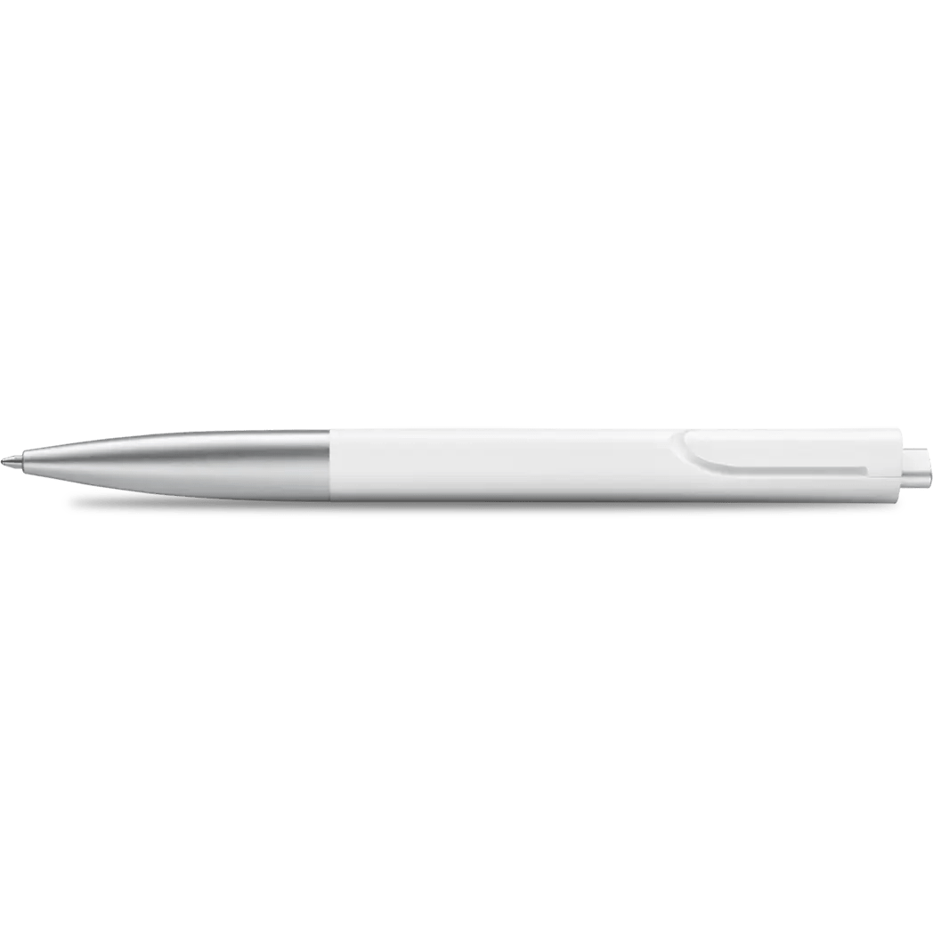 Lamy Noto Ballpoint Pen - White/Silver - Pen Boutique Ltd