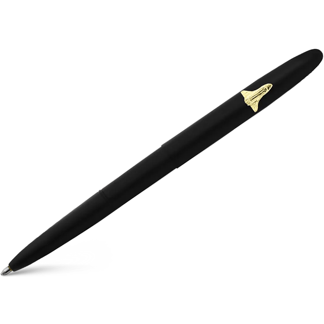 Fisher Space Pen Matte Black Bullet w/Space Shuttle Ballpoint Pen - Pen Boutique Ltd