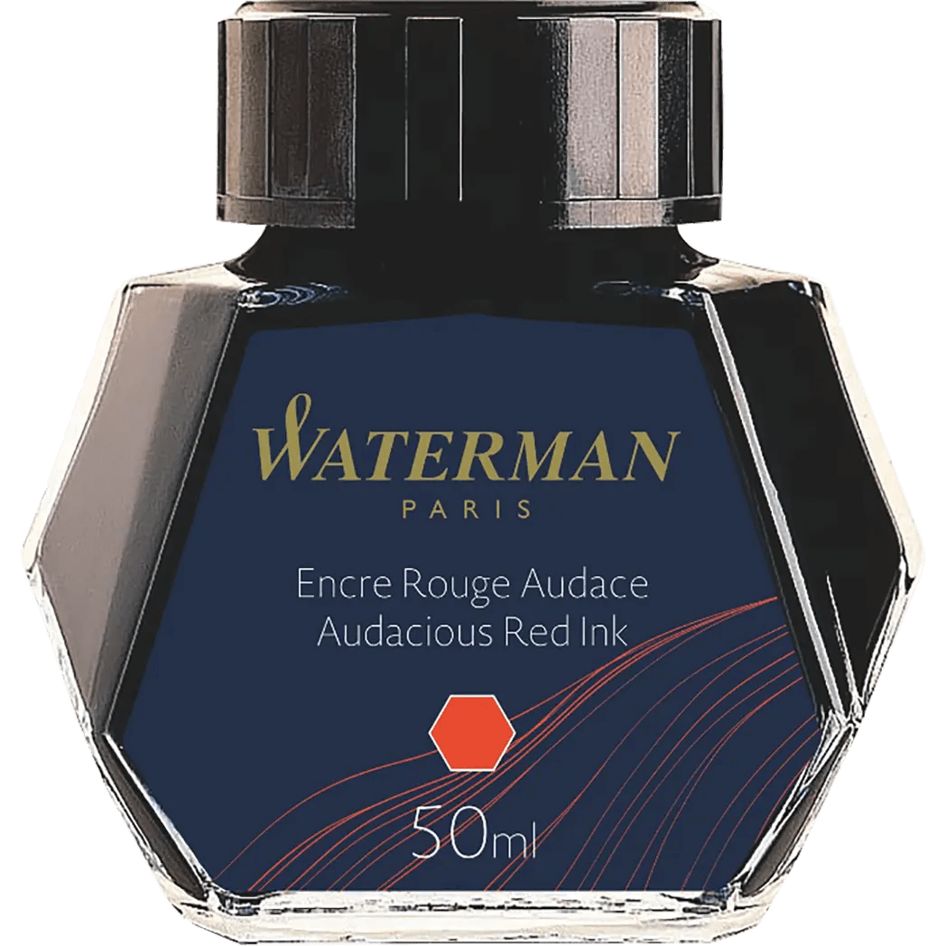 Waterman Bottled Ink - Audacious Red - 50ml - Pen Boutique Ltd