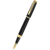 Waterman Exception Fountain Pen - Black - Gold Trim (Slim) - Pen Boutique Ltd