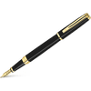 Waterman Exception Fountain Pen - Black - Gold Trim (Slim) - Pen Boutique Ltd