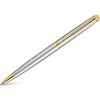 Waterman Hemisphere Ballpoint Pen - Stainless Steel - Gold Trim - Pen Boutique Ltd