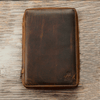 Yak Leather x Pen Boutique Zipped Folio - Crazy Horse Tan - A5 - Pen Boutique Ltd