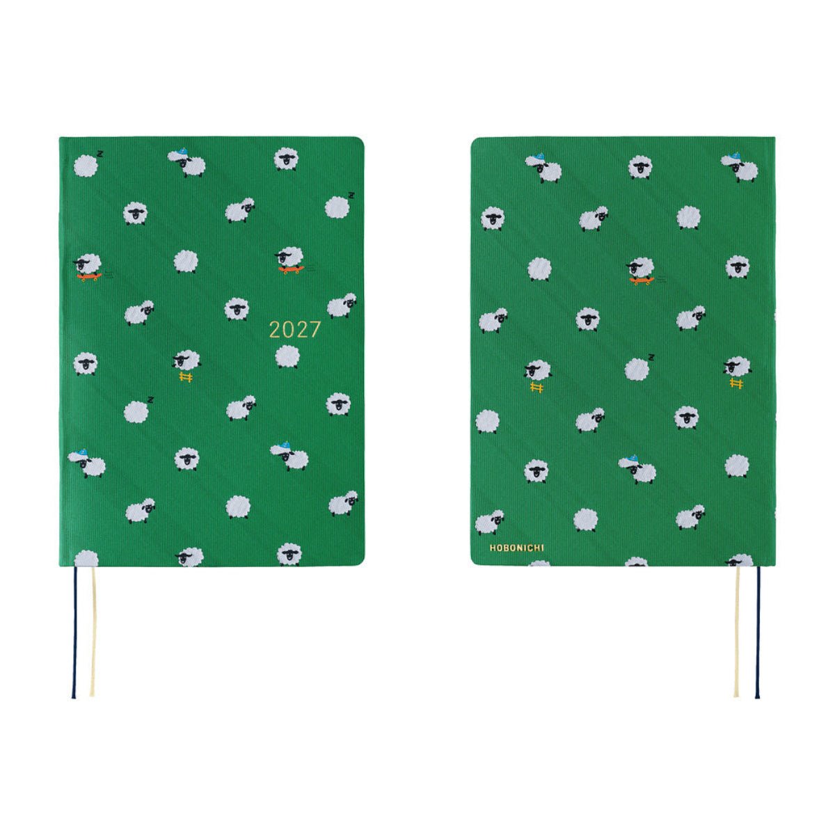 Hobonichi HON 2027 Light Hard Cover English Book - Bow & Tie: Sheep Sheep Sheep - A5 (Jan Start) - Pen Boutique Ltd