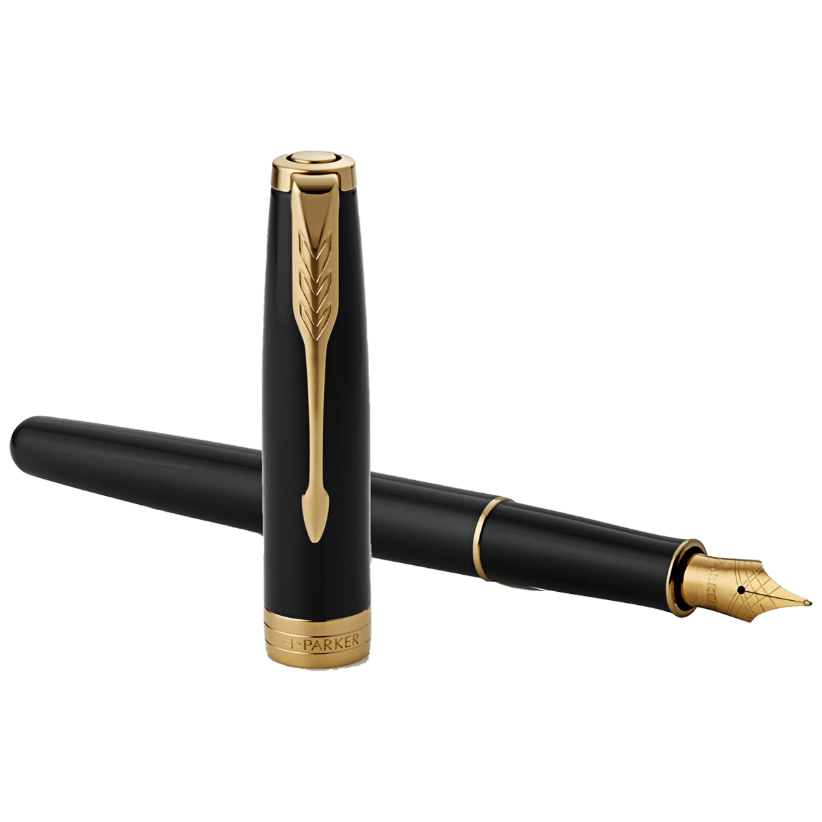 Parker Sonnet Fountain Pen - Black Lacquer - Gold Trim - Pen Boutique Ltd