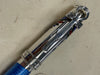 David Oscarson Rosetta Stone Rollerball Pen - Translucent Sapphire Blue and Opaque Black and Red Hard Enamel-Pen Boutique Ltd