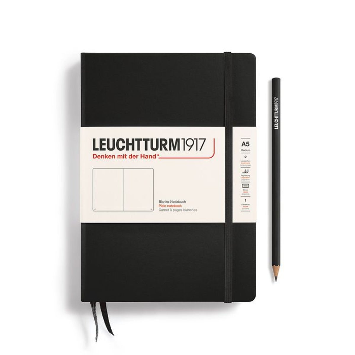 Leuchtturm 1917 Hardcover Notebook - A5 - Plain - Pen Boutique Ltd