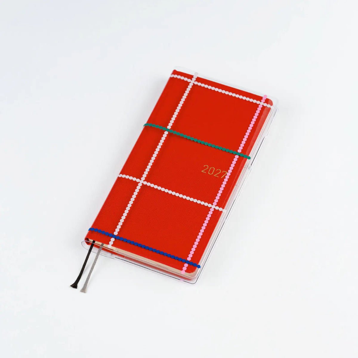 Hobonichi Clear Cover - Yoshie Watanabe: Dotted Plaid - Weeks - Pen Boutique Ltd