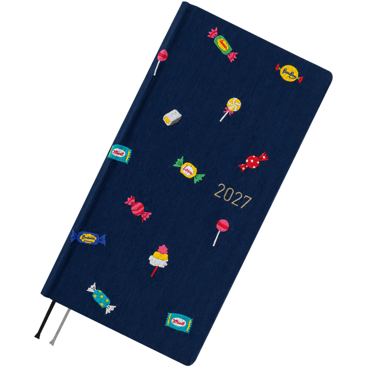 Hobonichi 2027 Mega Light Hard Cover English Book - Bow & Tie: Candy Dream -Tall & Slim (Weeks - January Start) - Pen Boutique Ltd