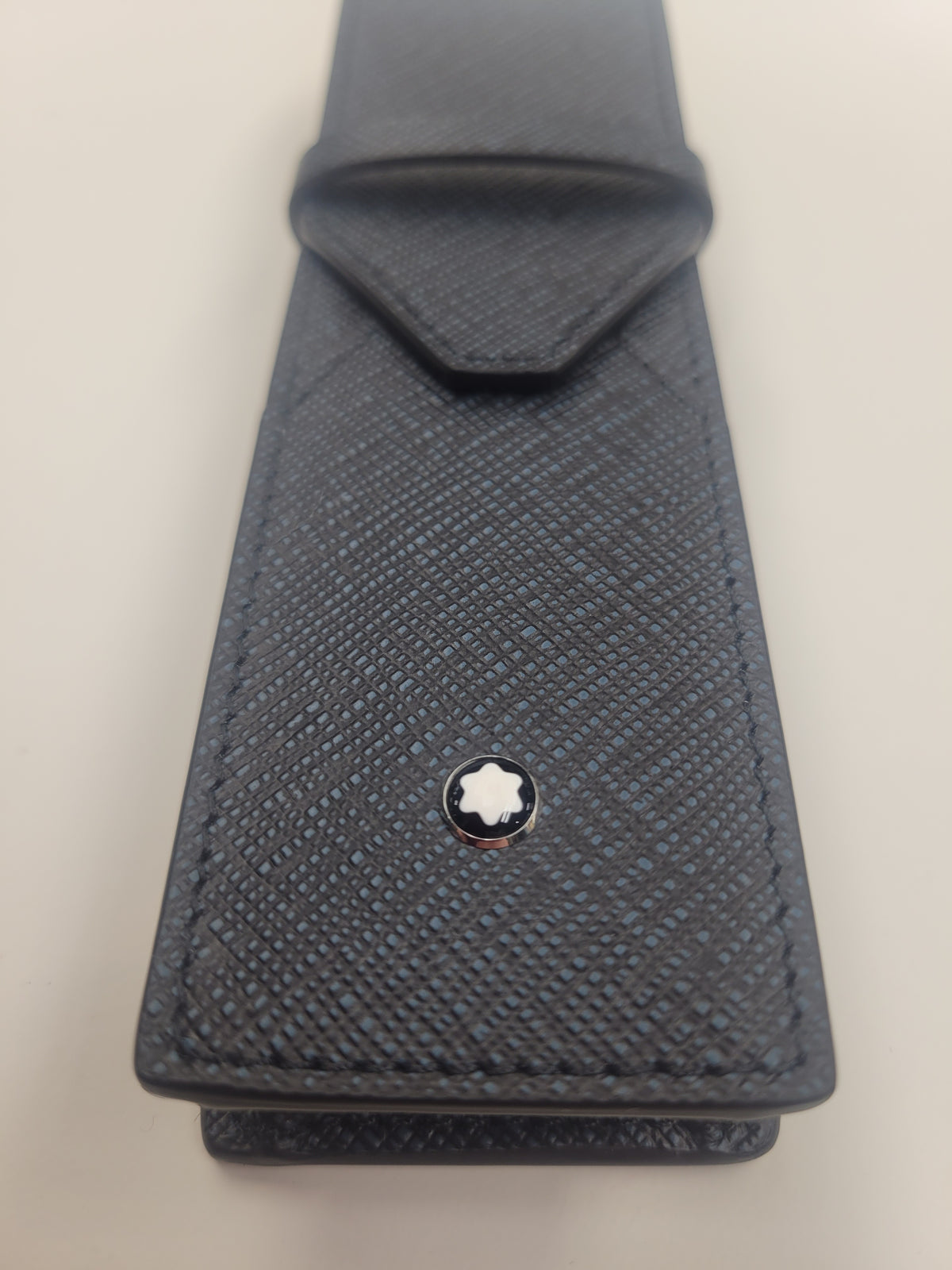 Montblanc Sartorial 2 Pen Pouch - Tweed Blue - Pen Boutique Ltd