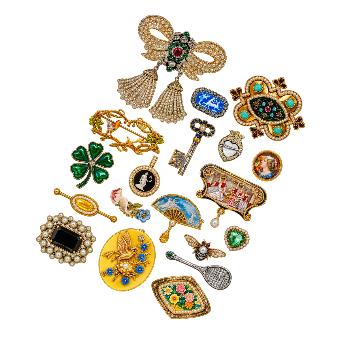 Hobonichi Jewellery Stickers - V&A Series - Actual Size - Pen Boutique Ltd