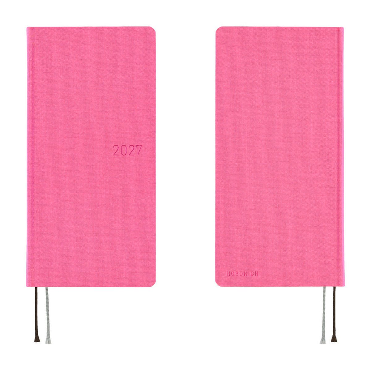 Hobonichi 2027 Mega Light Hard Cover English Book - Colors: Pink Sapphire - Tall & Slim (Weeks - January Start) - Pen Boutique Ltd