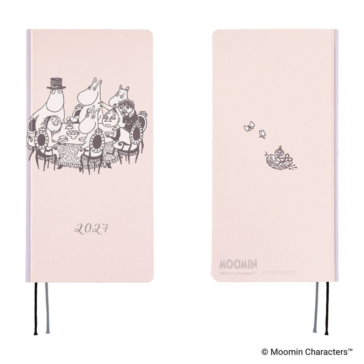 Hobonichi 2027 Light Hardcover Book - Moomin: At the Table - Tall & Slim (Weeks - January Start) - Pen Boutique Ltd