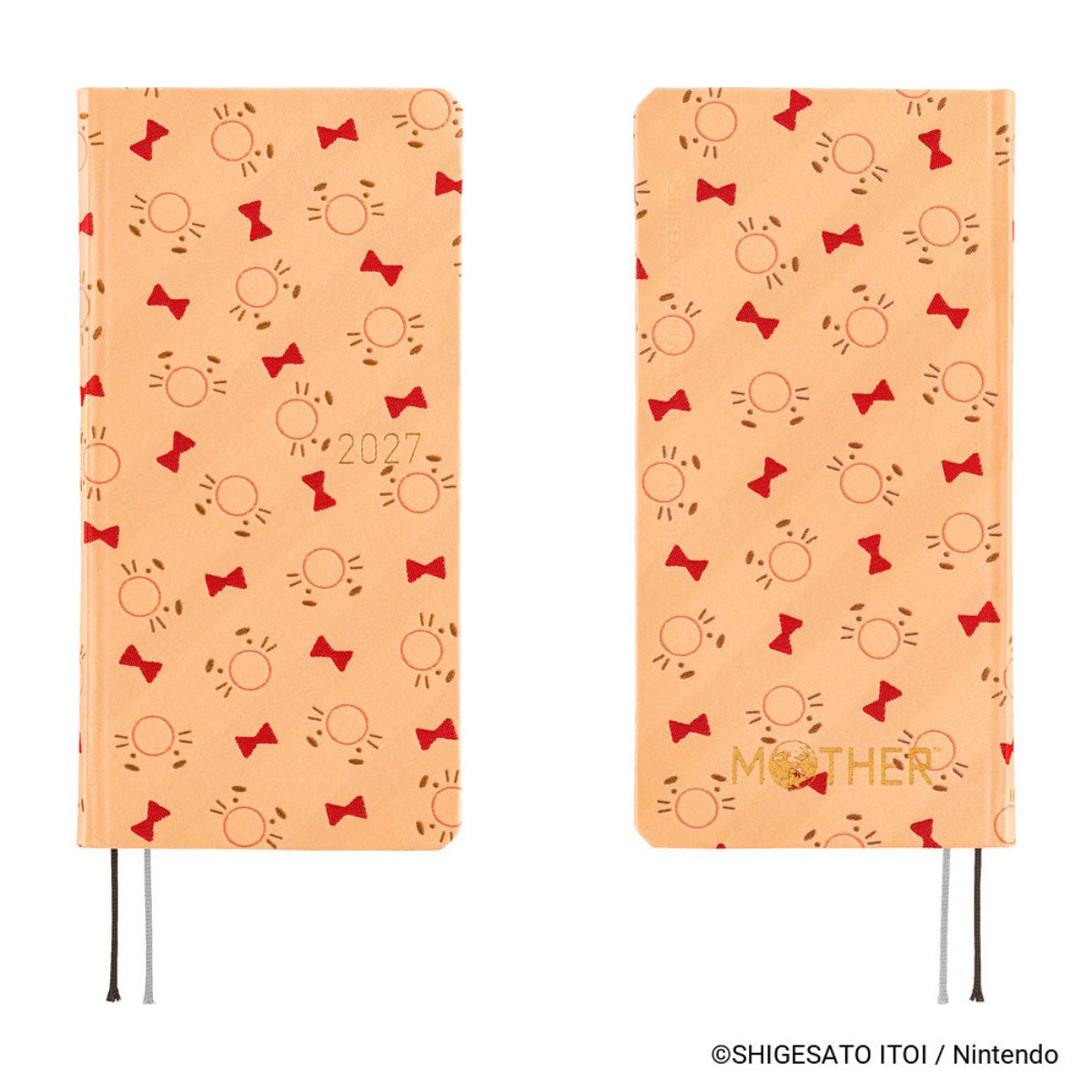 Hobonichi 2027 Light Hard Cover English Book - MOTHER: Mr. Saturn Pattern - Tall & Slim (Weeks - January Start) - Pen Boutique Ltd