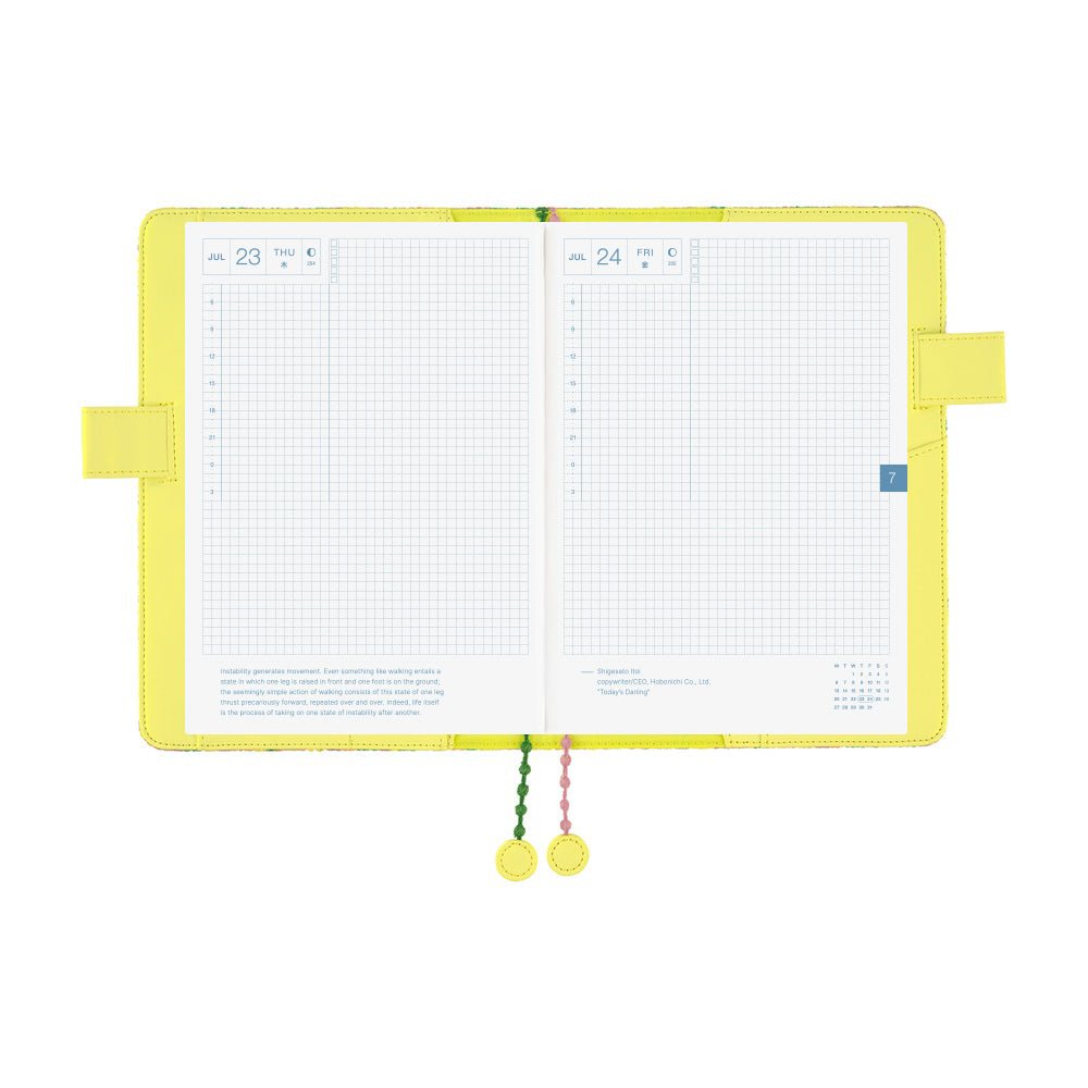 Hobonichi Cousin Cover - Minä Perhonen: Skyful Yellow - A5 - Pen Boutique Ltd