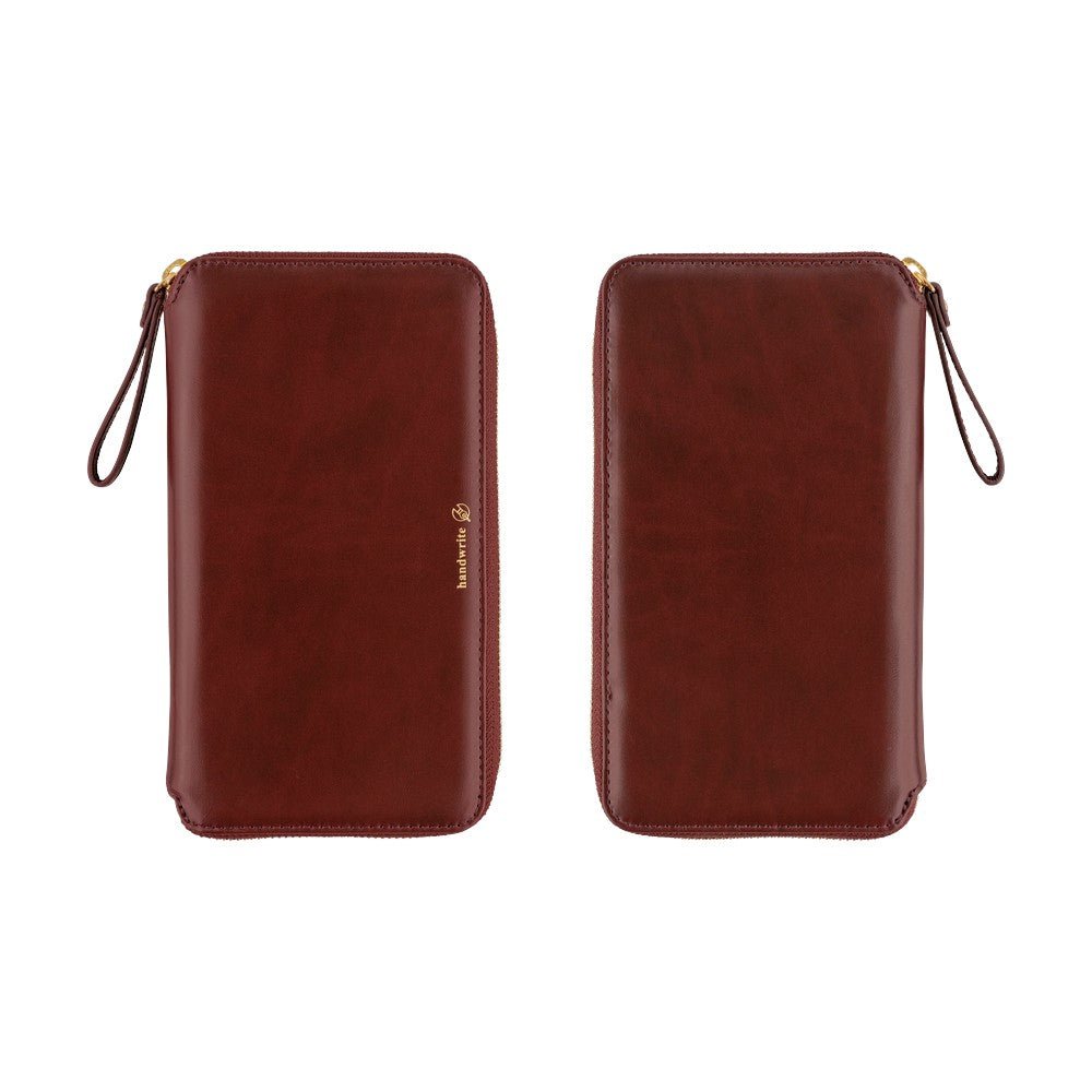 Hobonichi Cover - Single Color: Amarone - Tall & Slim - Zipper Closure WEEKS cover - Pen Boutique Ltd
