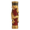 David Oscarson Black Water Dragon Rollerball Pen - Opaque Onyx Black and Translucent Ruby Red Hard Enamel with Gold Vermeil - Pen Boutique Ltd