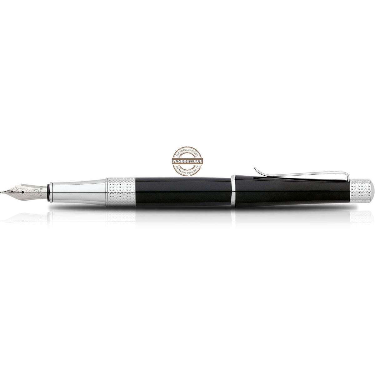 Cross Beverly Fountain Pen - Black Lacquer - Medium - Pen Boutique Ltd