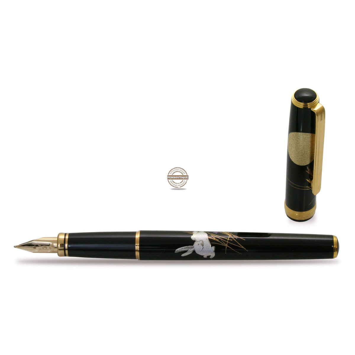 Platinum Classic Maki-E The Moon and A Rabbit Fountain Pen - Pen Boutique Ltd