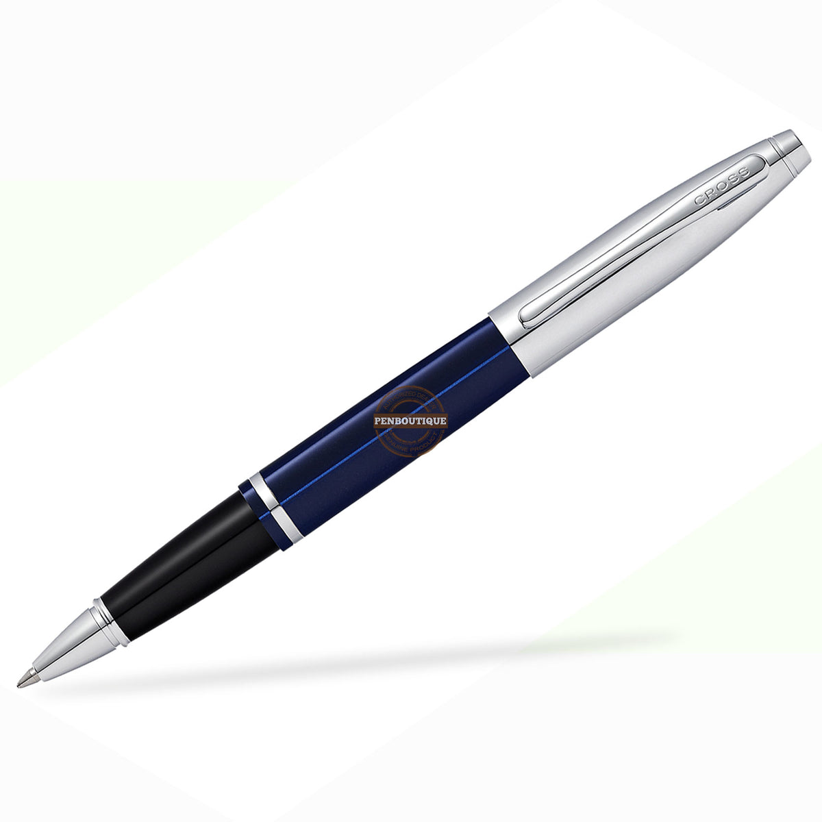 Cross Calais Rollerball Pen - Blue - Chrome Trim - Pen Boutique Ltd