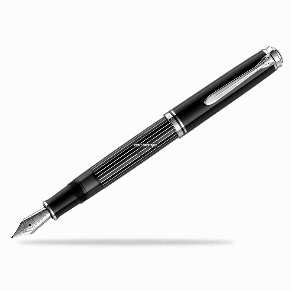 Pelikan Souveran Fountain Pen - M815 Black Metal Stripe (Special Edition) - Pen Boutique Ltd