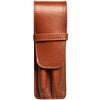 Aston Leather Cognac Finger Style Double Pen Case - Pen Boutique Ltd