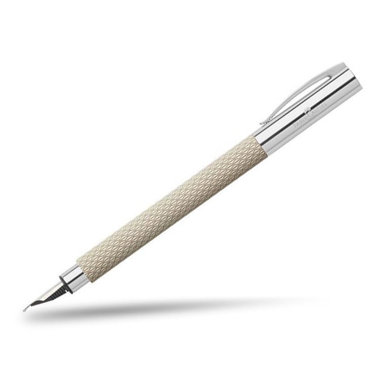 Faber-Castell Ambition Fountain Pen - OpArt White Sand - Medium - Pen Boutique Ltd