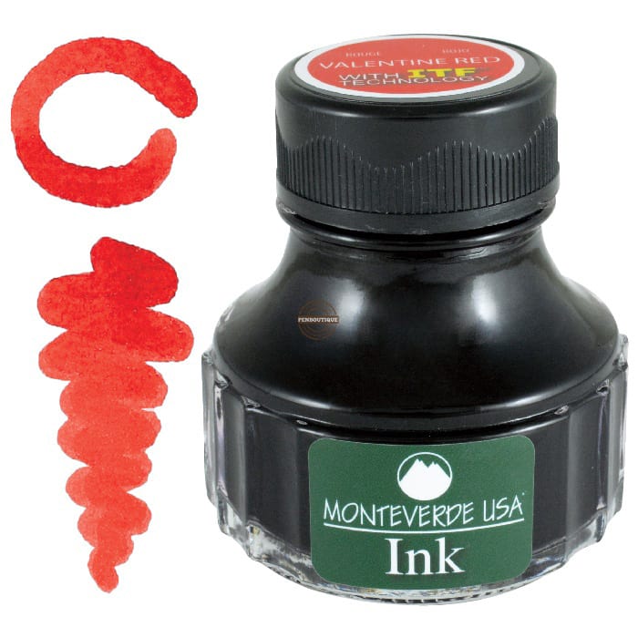 Monteverde World of Colors Valentine Red Ink Bottle 90 ml - Pen Boutique Ltd