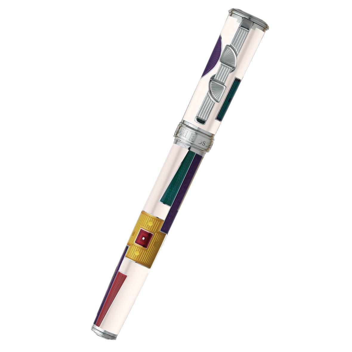 David Oscarson 15th Anniversary / American Art Deco Fountain Pen - Opaque White - Pen Boutique Ltd