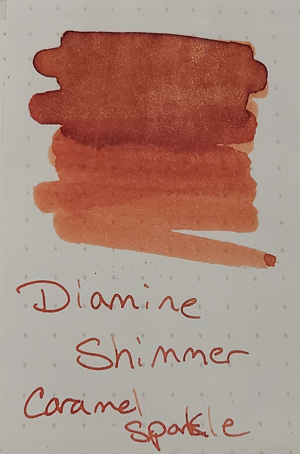 Diamine Shimmer Ink 50 ml Caramel Sparkle - Gold shimmer - Pen Boutique Ltd