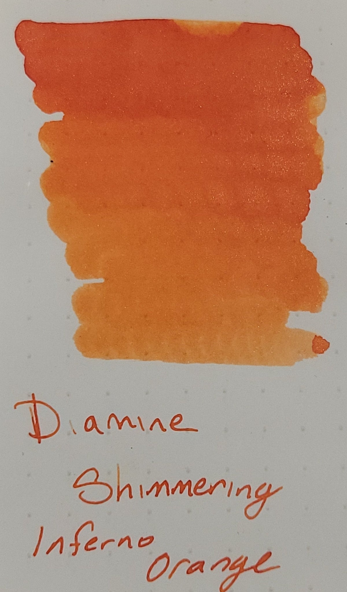Diamine Shimmer Ink 50 ml Inferno Orange - Gold shimmer - Pen Boutique Ltd