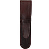 Yak Leather Premium Leather One Pen Pouch with Flap - Brown - Pen Boutique Ltd